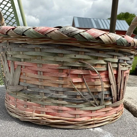 Multicolor Woven Basket - Picture 3 of 8